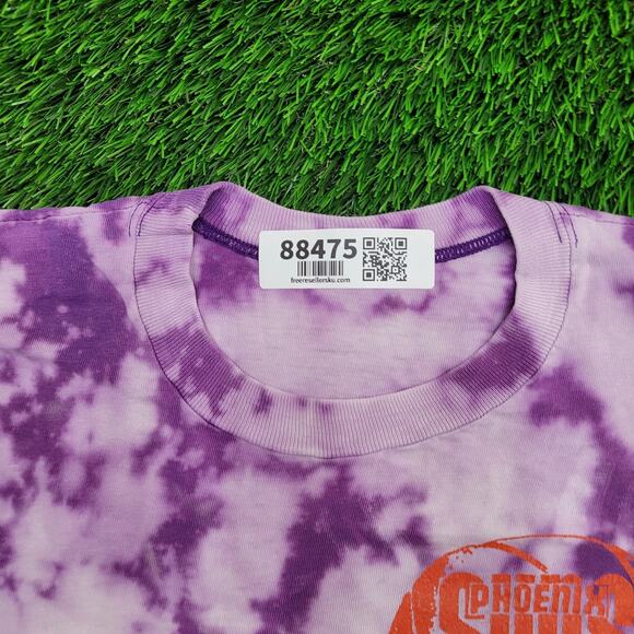 Vintage 90s Phoenix Suns Tie-Dye Shirt S/M 19x24 Purple Made in USA - Picture 2 of 13